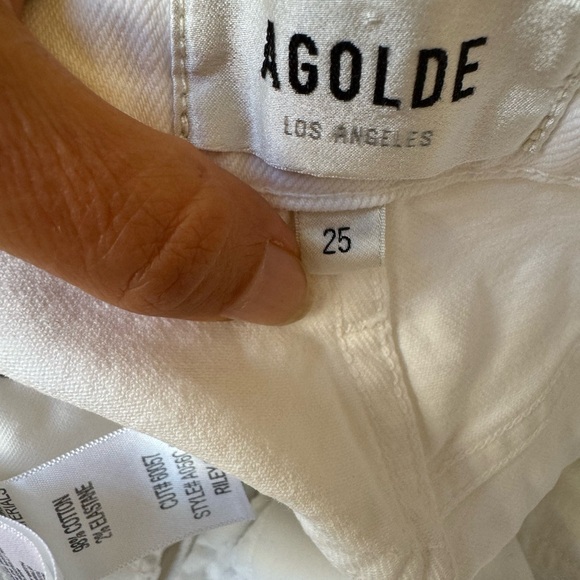 Agolde Riley white cropped jeans size 25 price firm - Picture 8 of 10